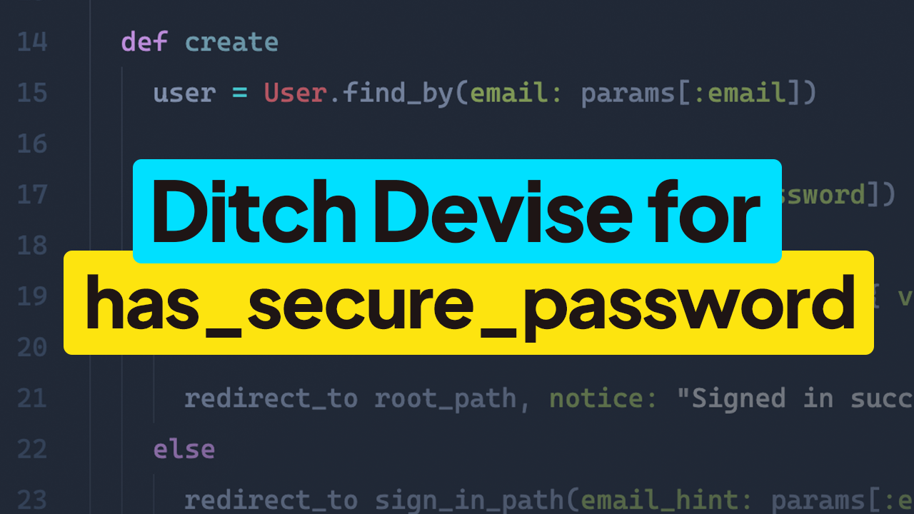 Simple migration from devise to has_secure_password